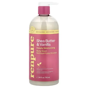 Renpure Shea Butter & Vanilla, Deeply Moisturizing Body Wash, 24 fl oz (710 ml)