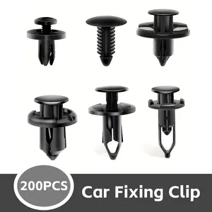 200 Car Clips Mixed Pack, Nissan Ford Honda Toyota Bumper Push Pins, Plain Style, All Seasons Use, Car Accessory, Automotive Accessories