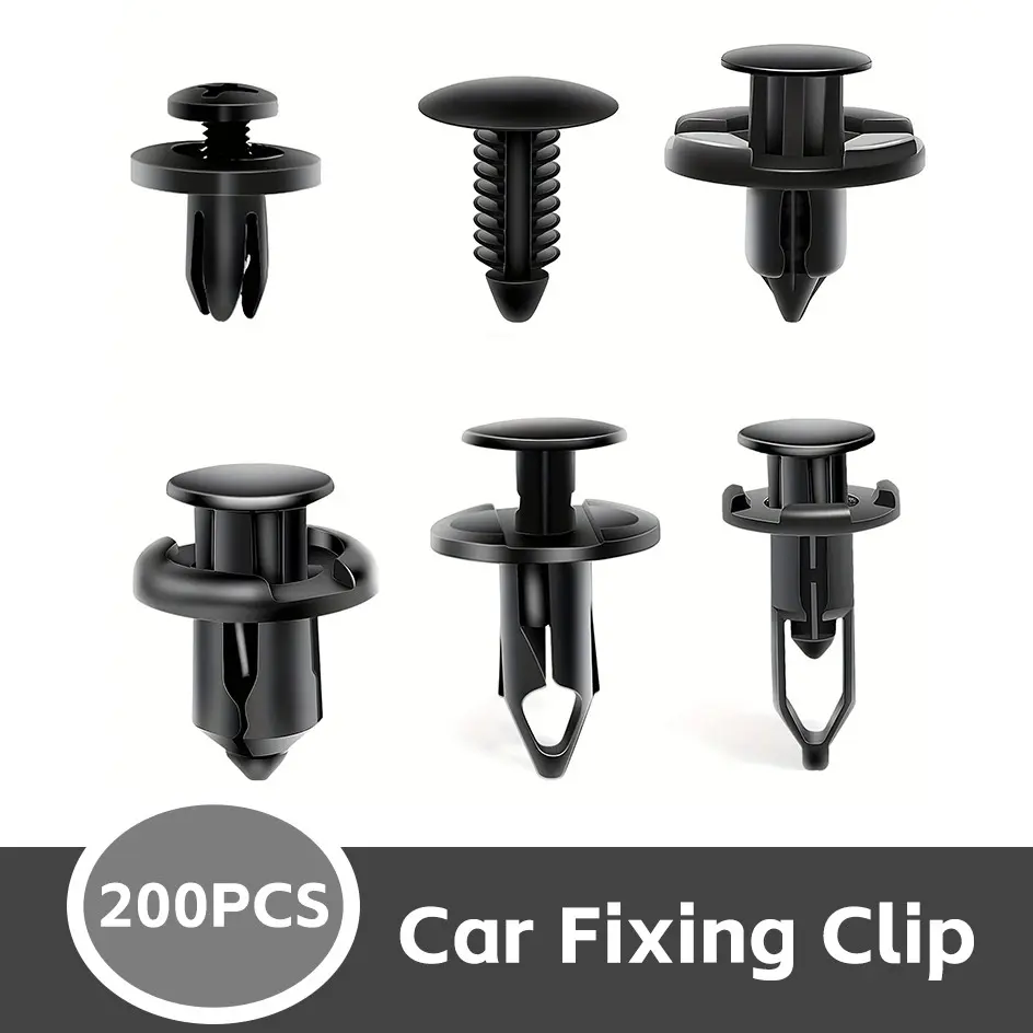 200 Car Clips Mixed Pack, Nissan Ford Honda Toyota Bumper Push Pins, Plain Style, All Seasons Use, Car Accessory, Automotive Accessories, Car Clips Kit