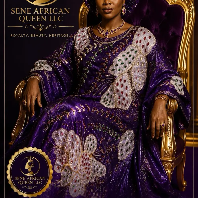 Getzner white Purple with pearl Platinum Getzner Bazin rich dress perfect for special occasion if you want to own the room