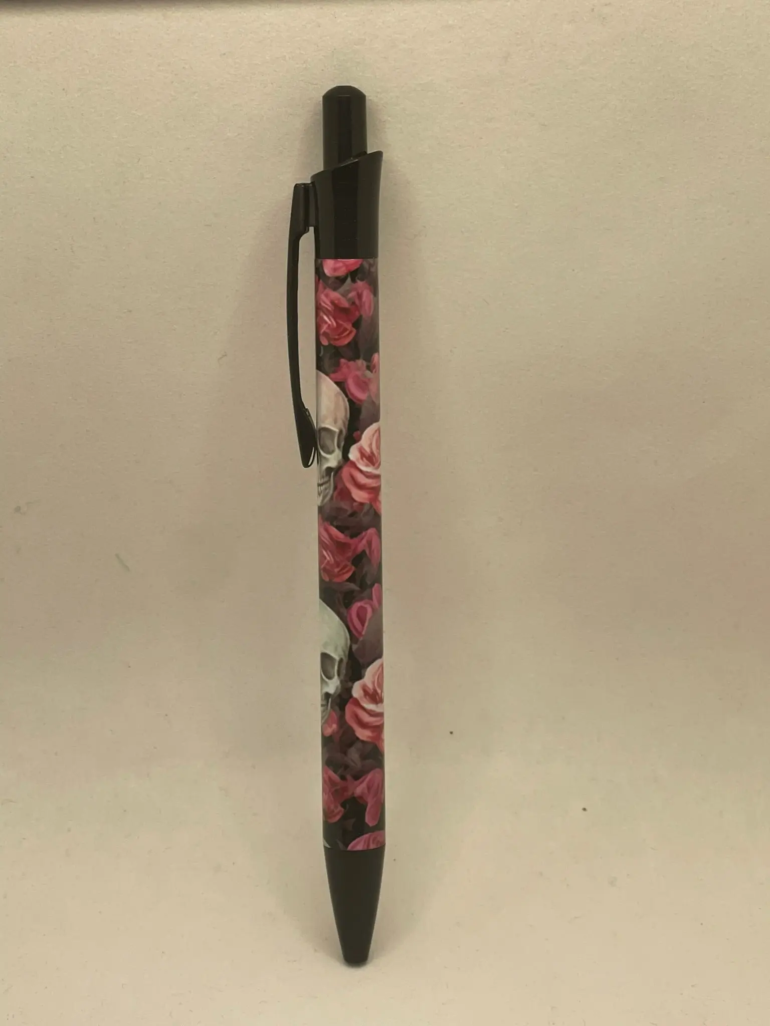 Pink Rose Skull Pen