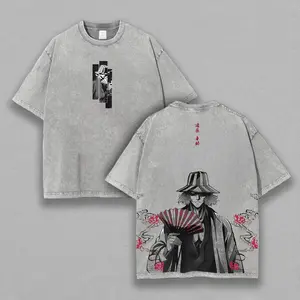 Bleach Kisuke Urahara Printed Unisex Washed T-Shirt19
