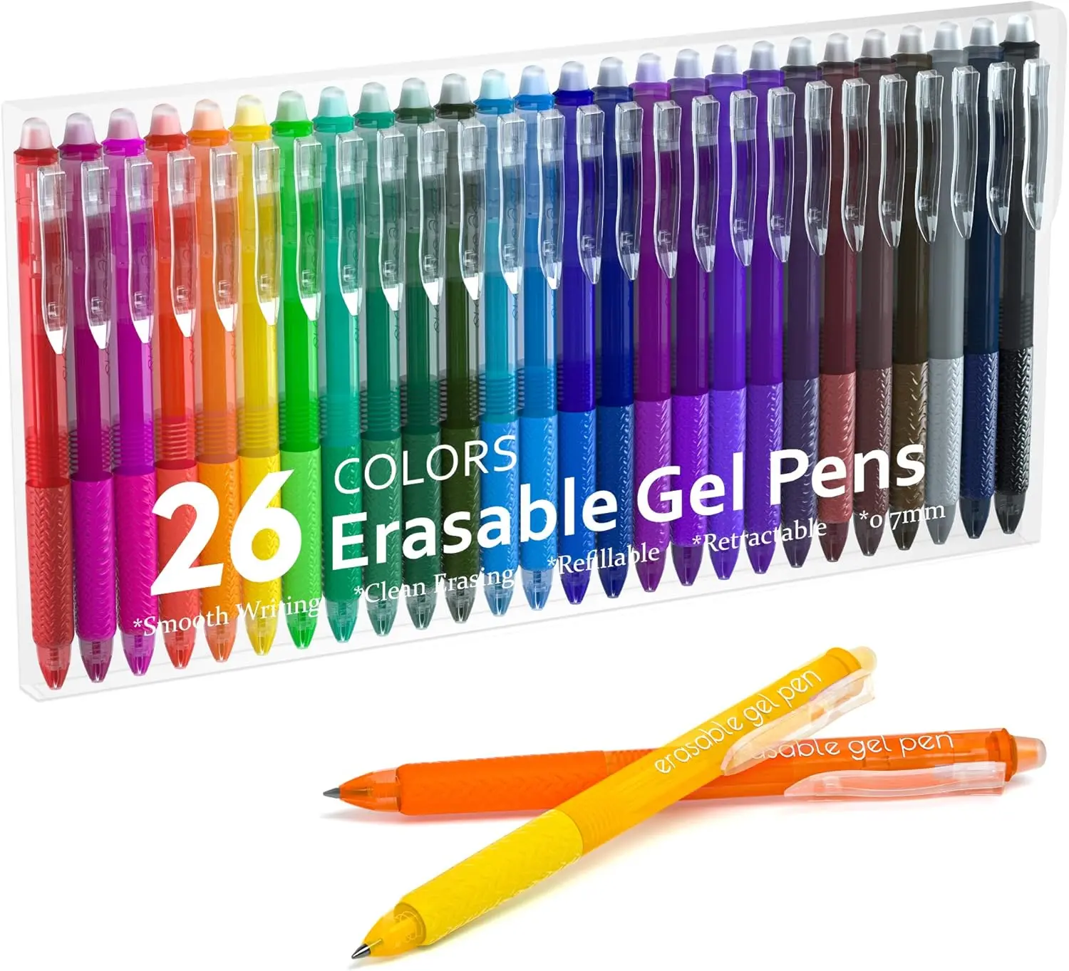 15/26-Pack Erasable Gel Pens, Retractable Fine Point Clicker Pens in 15/26 Assorted Colors, Smooth Writing and Easy to Use for Students, Teachers and Artists, Drawing Writing Planner and Crossword Puzzles,magical pen,gift, Colorful Crafts