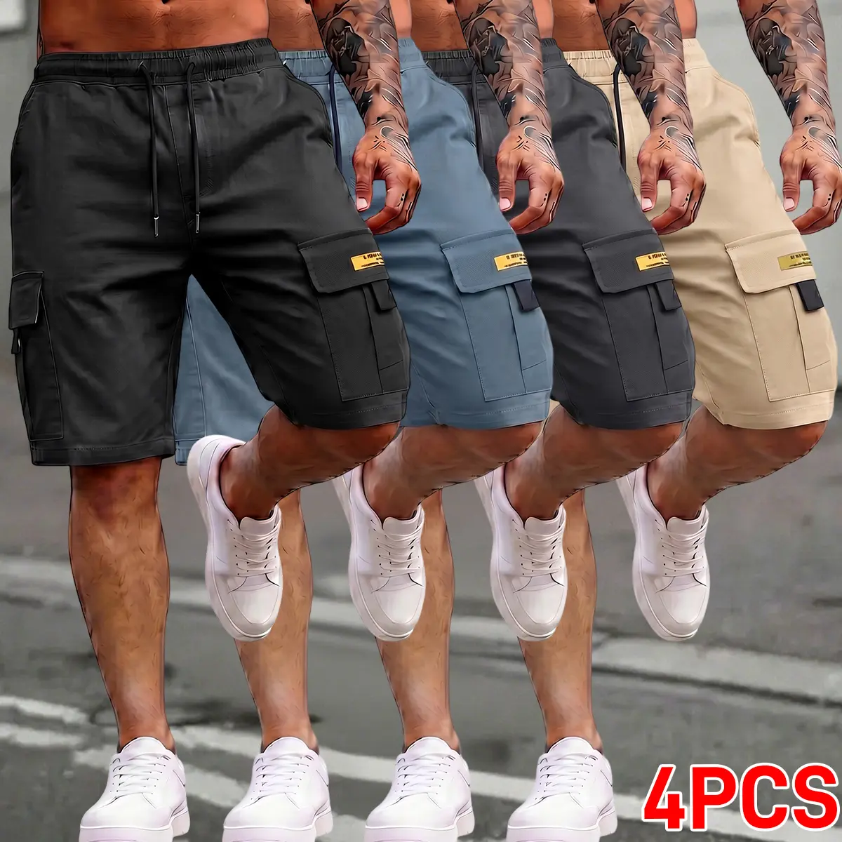 Men's 5" Inseam Cargo Shorts, Lightweight Performance Fabric for Hiking & Camping, Wrinkle-Resistant & Sweat-Wicking with Oversized Pockets, Hiking / Light Outdoor, Lightweight Workwear Men's Shorts, With Belt Loops, Performance Fabric Men's Shorts