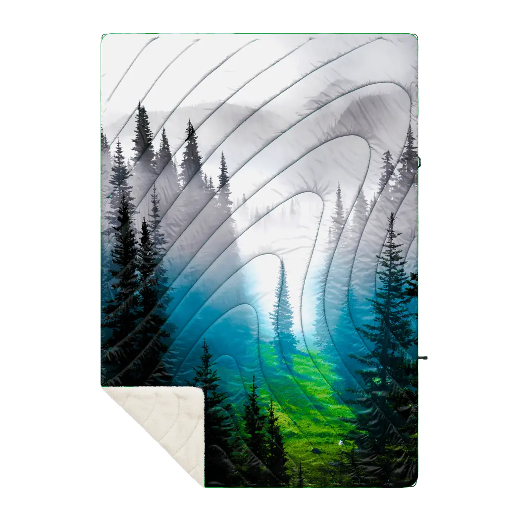 Sherpa Puffy Blanket - Olympic Fog