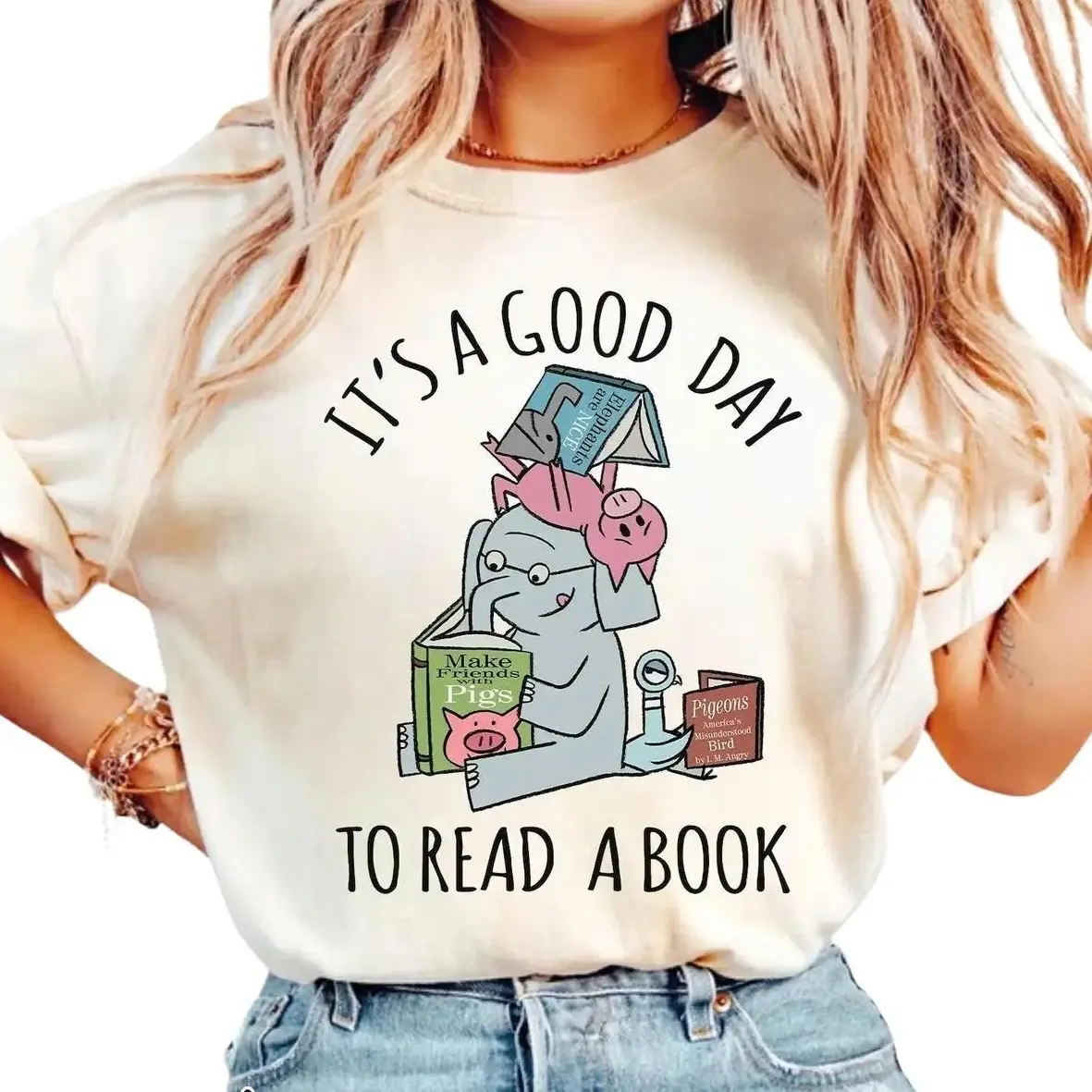 Its A Good Day To Read A Book Shirt, Piggie Elephant Sweatshirt, Librarian Shirt, Read More Books Hoodie, Bookish Shirt, Book Lover Gifts