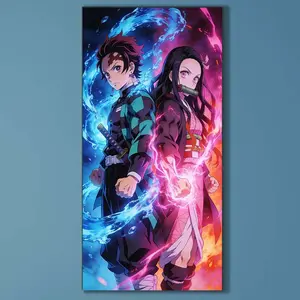 DIY 5D Full Drill Round Diamond Painting Kit Anime Characters Opposing Diamond Embroidery Art Kit DIY Craft Supplies Handmade Set Wall Decoration Back to School Season Gift for Family Loved Ones Friends Diamond Art Tools