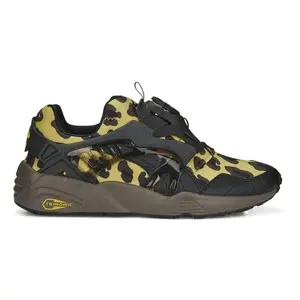 PUMA Womens Disc Blaze Leopard-Cheetah Slip On Sneakers Shoes Casual - Black, Brown