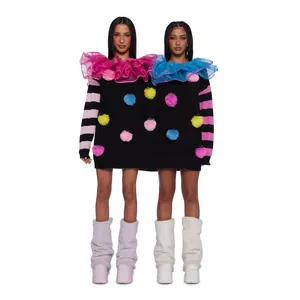 Clown Trouble Knit Sweater Set - Multi