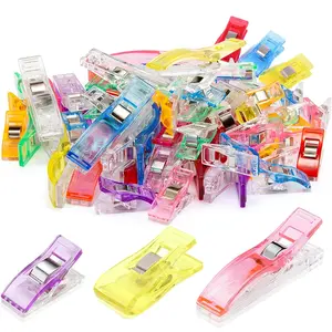 60Pcs Sewing Clips, Quilting Clips, Mixed Colors Fabric Clips, Multipurpose Plastic Clips for Sewing Supplies, Quilting Accessories Crafting Tools, Photo Clips, Clothespins Clip(3 Sizes)