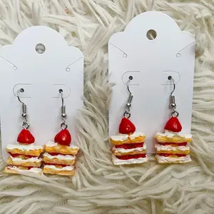 Strawberry shortcake hook earrings