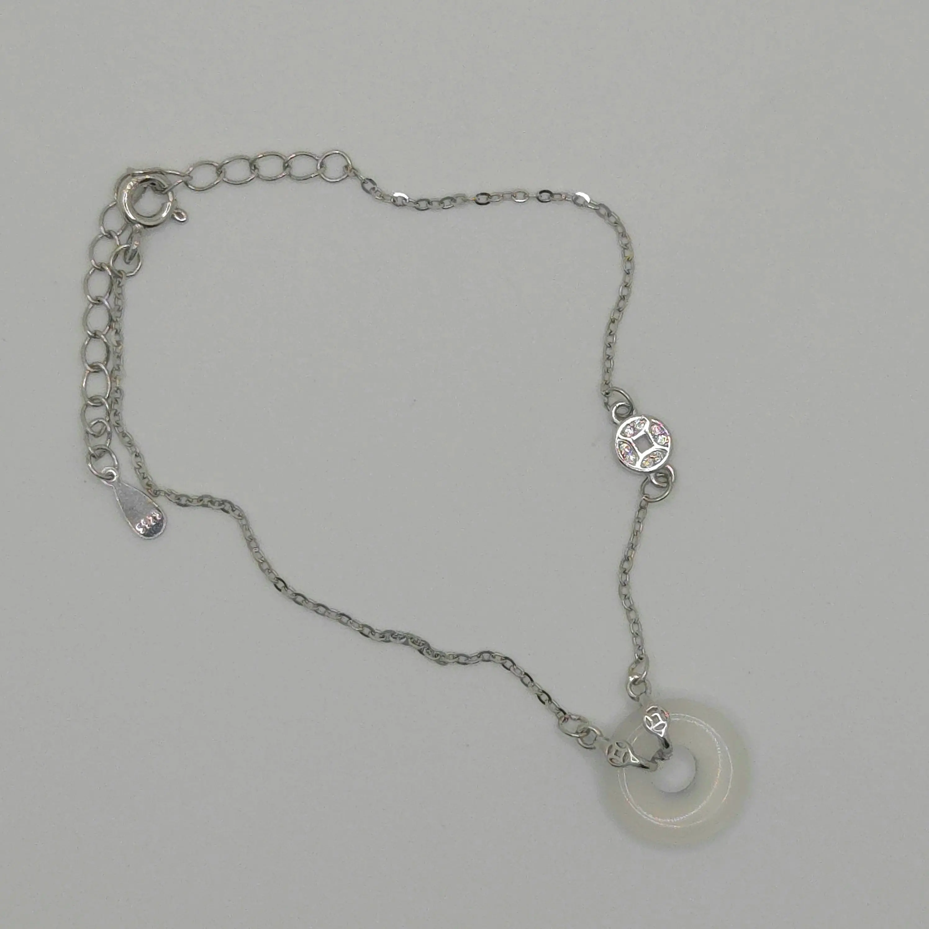 Chalcedony Stone Buckle Bracelet