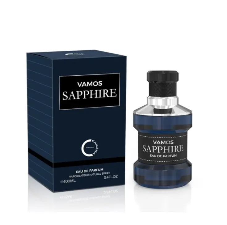Vamos Sapphire 100ML Eau de Parfum - Bold Bergamot & Calabrian Pepper Scent for Fresh Distinctive Essence