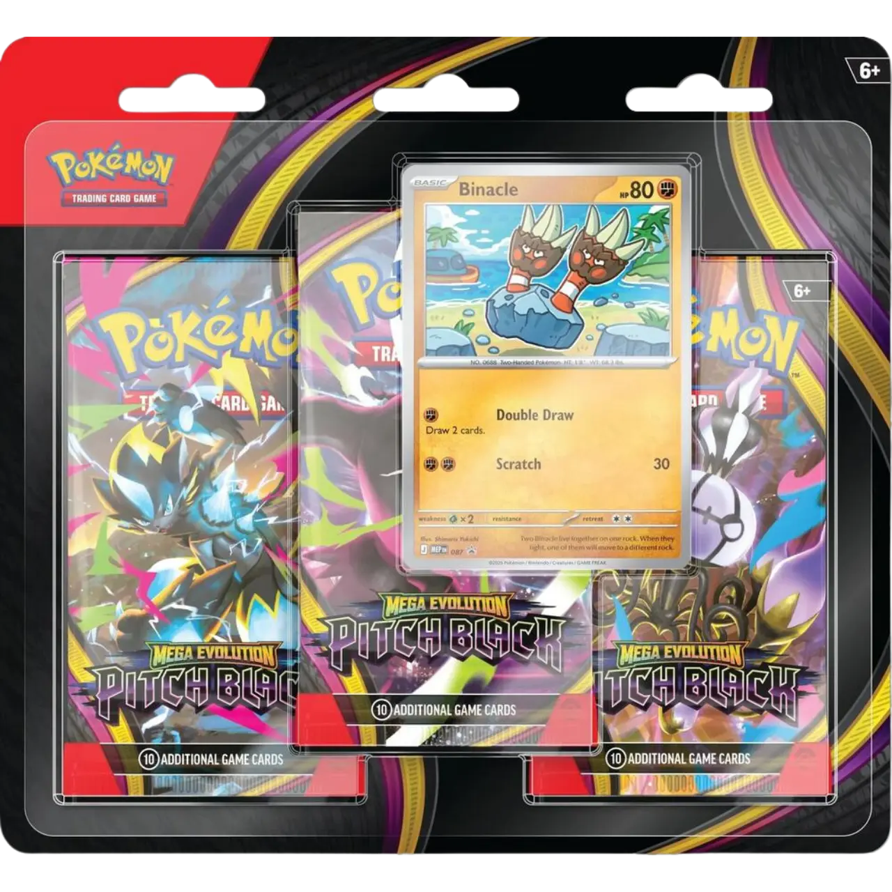 Pokemon Mega Evolution - Pitch Black 3-Pack Blister [Binacle]