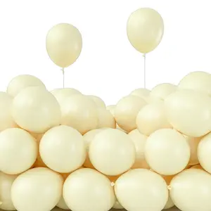 PartyWoo Pastel Yellow Balloons 50pcs 5 Inch Small Mini Light Pale Yellow Balloons for Graduation Baby Shower Gender Reveal Easter Little Cutie Bee Birthday Summer Party Decorations Yellow-Q07