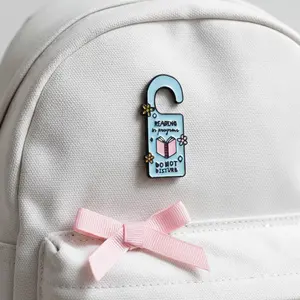 "Reading in Progress Do Not Disturb" Pin