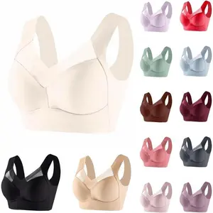 Chic Bra - Seamless Powerful Push Up Wireless Bra Lift Full-Figure Posture Correcting Bra Ice Silk Anti Sagging Bra