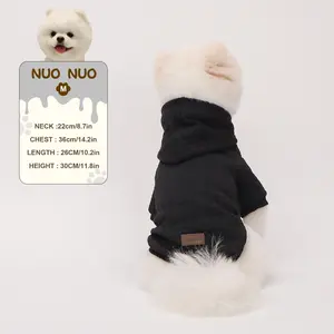 Pet Hoodie Coat, Winter Warm Dog/Cat Hooded Sweater, Pink/Black/Blue Hooded Pet Jacket with Pullover Design, Cold Weather Pet Apparel for Small Medium Large Dogs & Cats, Cozy Thick Autumn Winter Dog Outfit, Cozy Quilted Winter Fall Dog Wear Clothes