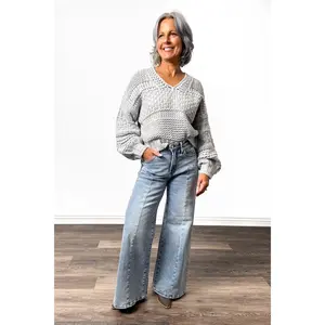 The Sandra from Saige: High-Rise Tummy Control Wide Leg Denim