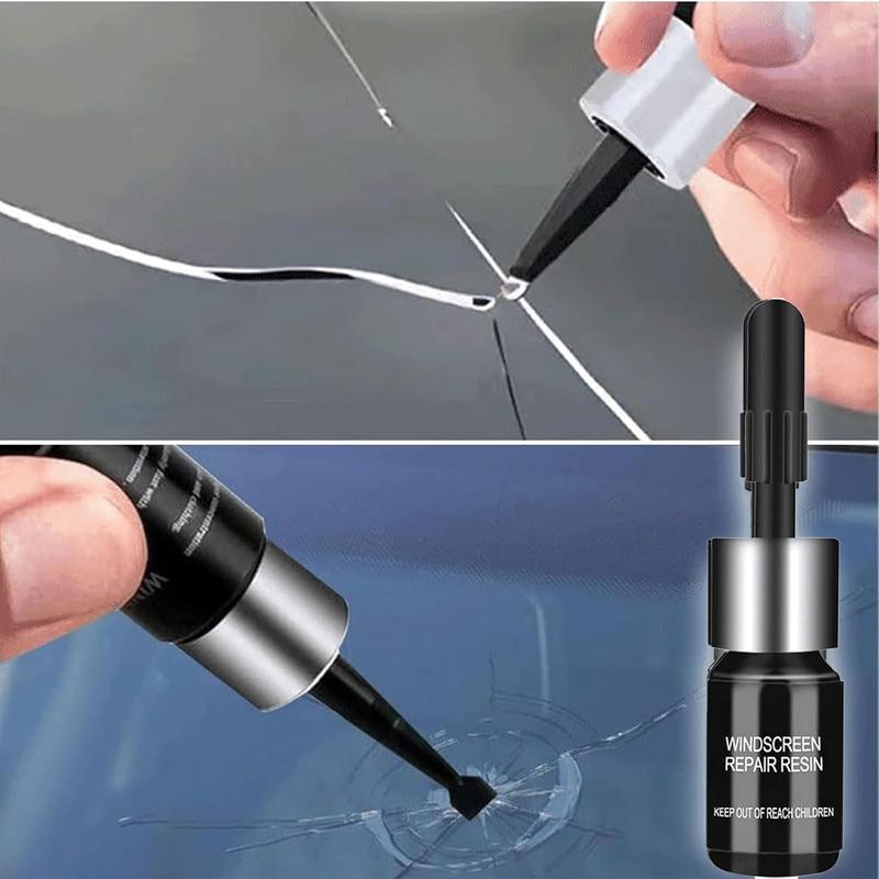 Windshield Repair Kit, Windshield Chip Repair Kit, Upgrade Car Windshield Crack Repair Kit, Glass Repair Liquid for Cracks and Chips, Cracks Gone Glass Repair Kit All Crack Types (Transparent bags)