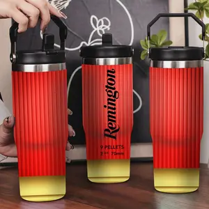 30oz Stainless Steel Insulated Tumbler with Leak-Proof Lid & Portable Handle - Remington brand design,Long-Lasting Hot/Cold Insulation,Perfect for Car,Office,Travel and Birthday Gifts, Travel Drinkware,Horse Drink Water Bottles