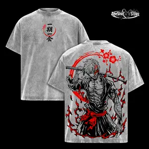 Ichigo Kurosaki T-Shirt, Bleach Anime Oversized Tee, Vintage Washed Graphic Shirt, Shinigami Bankai Streetwear, Heavy Cotton Casual Unisex Outfit, Japanese Manga Top, Gift for Fan