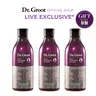 Dr. Groot Hair Thickening Shampoo Trio, Color Safe for Permanent Hair Color Korean Haircare with Biotin, Rosemary Oil to help Volumize Thinning, Cleansing Shampoo