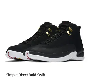 High-Top Retro Basketball Shoes Black Gold Cushioning Breathable Streetwear Sneakers