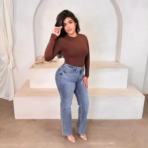 ROSA JUDY BLUE HIGH WAISTED TUMMY SUPPORT STRAIGHT LEG JEAN