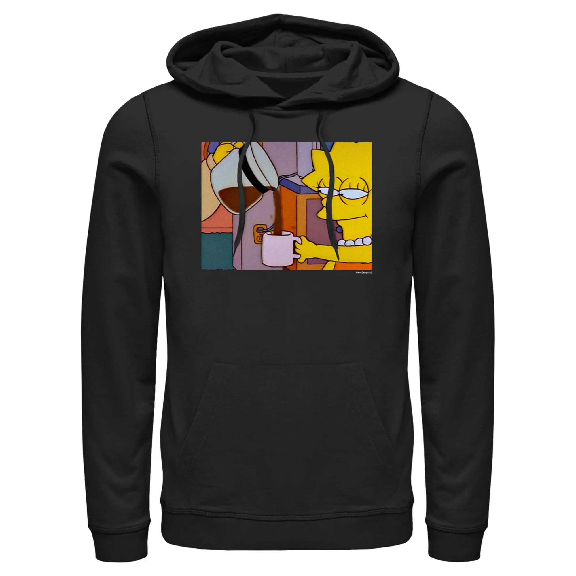 Men's The Simpsons Lisa Coffee Pull Over Hoodie