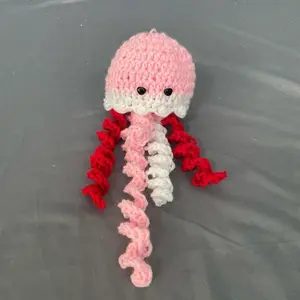 Pink hanging jelly fish plushie