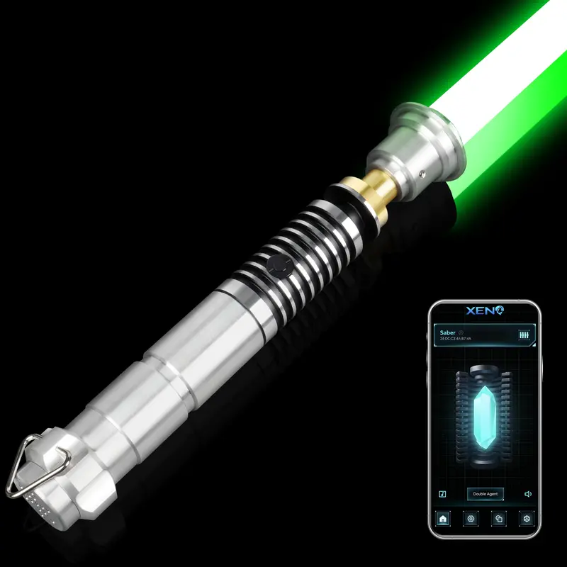 Lightsaber Crystal Heavy Duty Dueling Saber XRGB 3.0 Smooth Swing Light Saber Motion Control 16 Sound Fonts RGB Color Changing Force FX Sword Aluminum Hilt for Adults Valentine's Day Gift