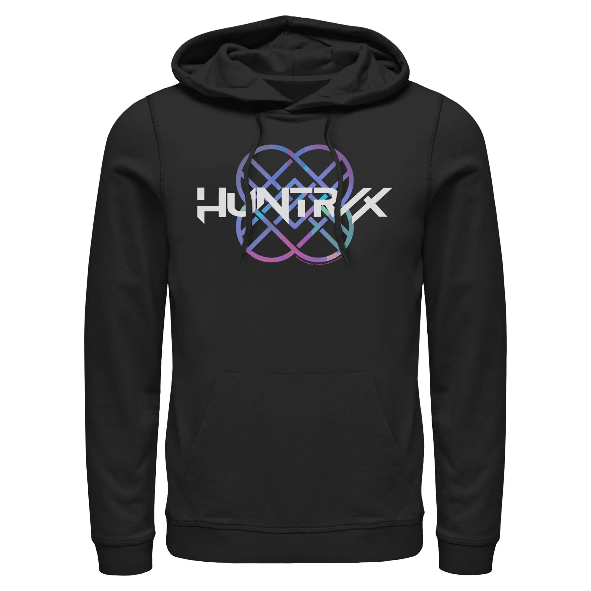 Mens KPop Demon Hunters Huntrix Holographic Logo Lightweight Hoodie