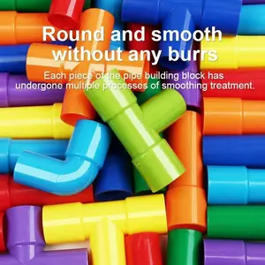 Pipeline building block assembly children's water pipe beneficial intelligence splicing brain toy