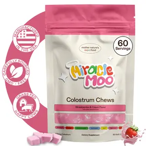 Miracle Moo Colostrum Chews | Strawberry & Cream Flavor | Dietary Supplement for Boosting Health Natural Healthcare colostrum