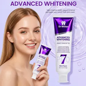DrWhiten Purple Color Correcting Toothpaste, PAP+ Formula with 7 Probiotics, Mint Grape Flavor, Peroxide-Free Toothpaste for Daily Oral Care, #SummerWins #DealsForYouDays