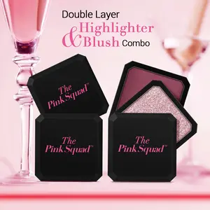 The Pink Squad 3-in-1 Natural Sheer Glow Cream Mashed Velvet Tint Palette with Mirror Double Layer Highlighter Blush Combo Makeup#TikTokShopBlackFriday