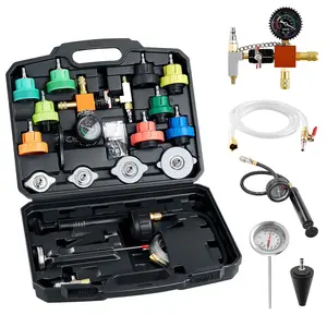 fathersdaygift VEVOR Coolant Pressure Tester Kit, 28Pcs Radiator Vacuum Refill Kit with 4 Adapters, Universal Fit, Automotive Cooling System Pressure Tester Kit, with Pressure Pump Aluminum Alloy Purge Filler