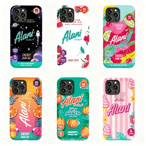 Alani Energy Drink Luxury Woven TPU Phone Case for iPhone 15 16 17 Plus Shockproof Scratch Resistant Full Camera Protection Anti-Fingerprint