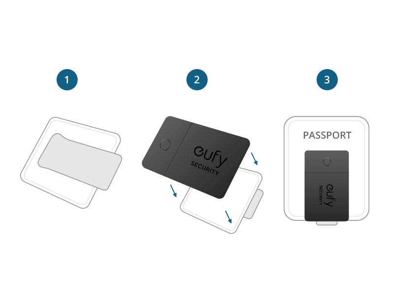 eufy Security by Anker SmartTrack Card (Black, 4-Pack), Works with Apple Find My (iOS Only), Wallet Tracker, Phone Finder, Water Resistant, Up to 3-Year Battery Life(Android Not Supported)｜Spingtok
