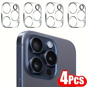 4PCS Full Cover Protective Tempered Glass for iPhone 16 15 13 11 12 14 Pro Max Camera Lens Protector for IPhone 15 PRO MAX 12 13 Mini 14 15 Plus Accessories Protection