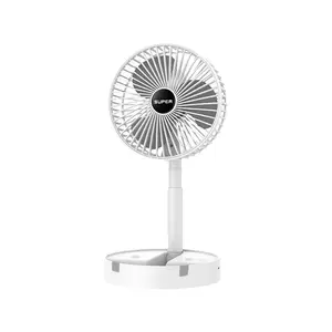 Vikakiooze Cooling Stretchable Fan, Fan Portable, 3 Speeds Desktop Table Fan, Plug in Power Fan, Rotation Strong Wind, Quiet Personal Small Fan for Home Desktop Office, White Pompotops
