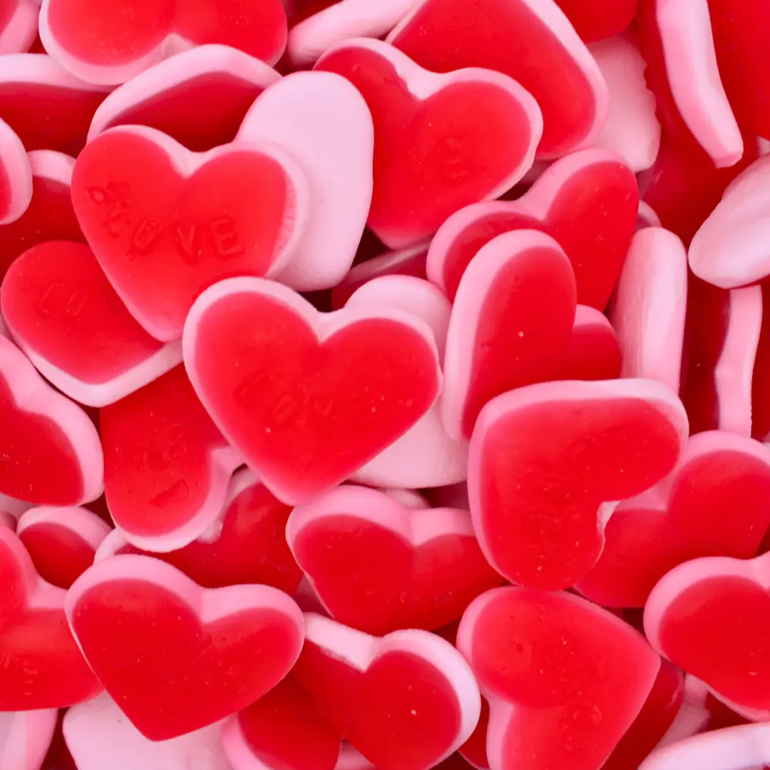 Sweetheart Berry Foam Candies - 1/2 LB Bag - Super Soft Gummies - Swedish Strawberry Marshmallow Candy - Bon Bon Snack - Bonbon Carrot Sugar