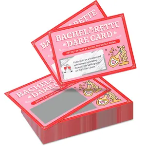 100 Pieces Bachelorette Dare Card Scratch Off Game Single Party Girls Night Out Dare Cards Bachelorette Party Game Activity Funny Dares Cards for Wedding Showers Bridal Party Supplies
