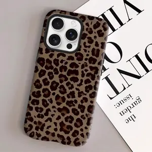 Magnetic iPhone Case Compatible with 17 Pro Max/16/15/14/13/12 – All-Inclusive Protection,Leopard print pattern
