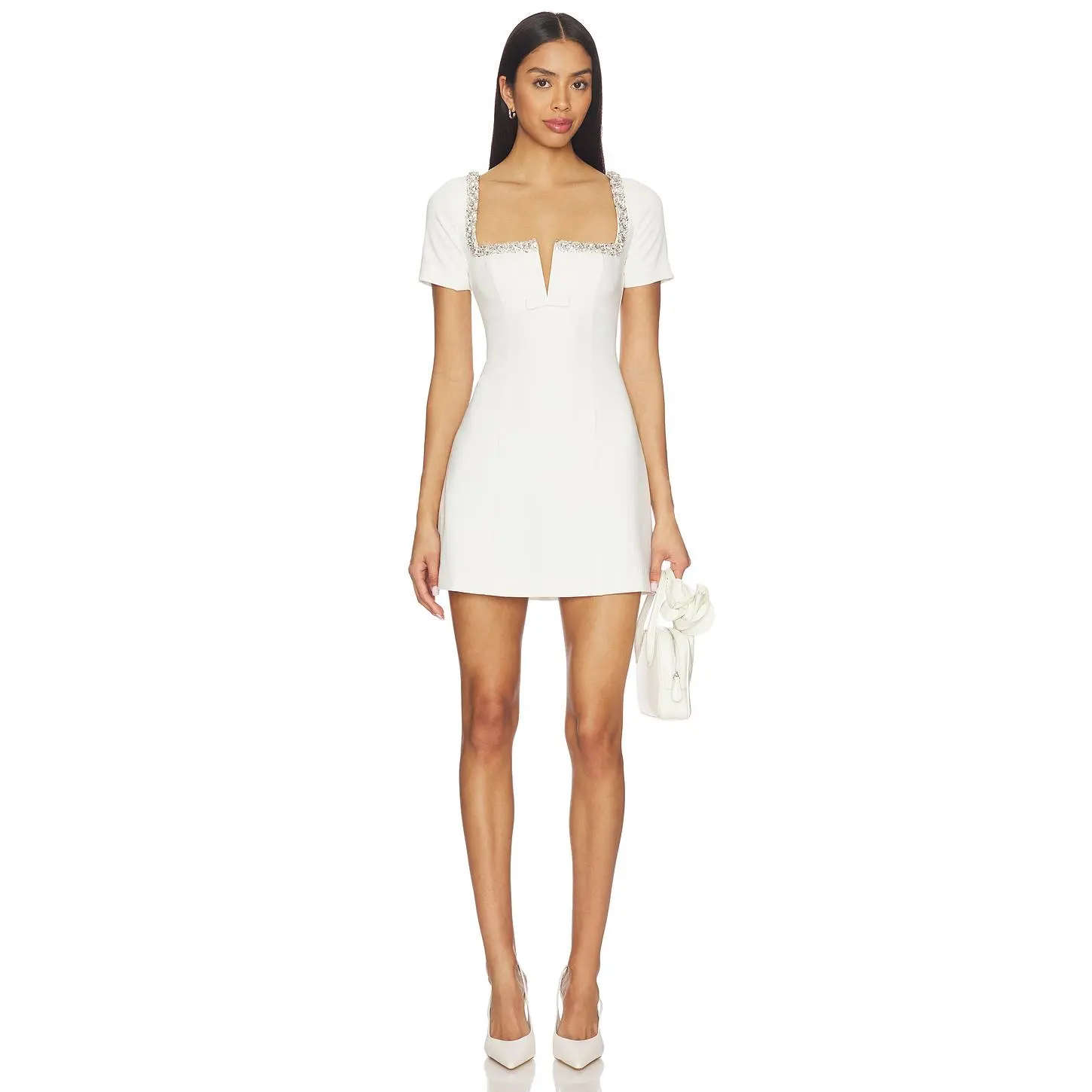 MAJORELLE Nicolette Mini Dress in White - TikTok Shop