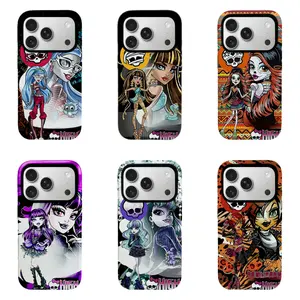 M0nster H1gh Characters phone case - Ghoulia Yelps Cleo de Nile Skelita Calaveras Draculaura Elissabat Toralei Stripe Print Cover for iPhone 11/12/13/14/15/16/17 pro max  series and Samsung S21-S26 series.Perfect for Her/Him Girly Phone Cases lovely gift