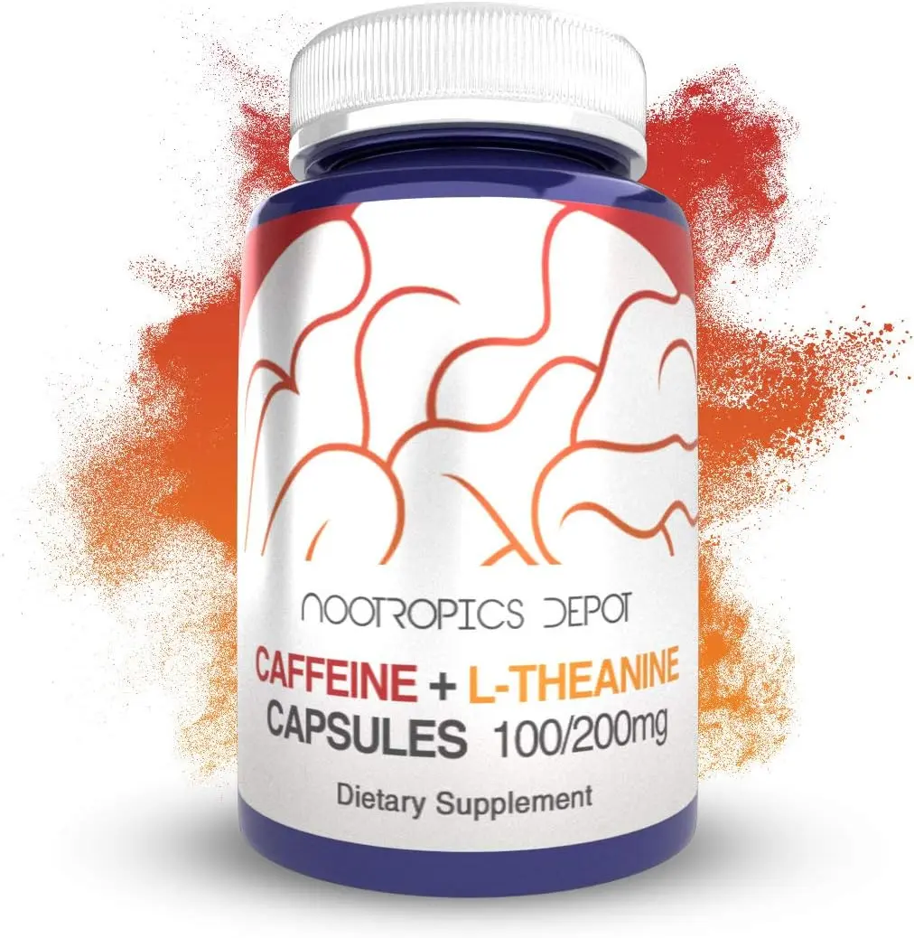 Nootropics Depot Caffeine L-Theanine Capsules | 180 Pills