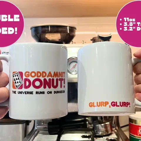 Goddamnit Donut Coffee Mug – Dungeon Crawler Carl – Double-Sided 11oz, 15oz - scs17167