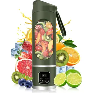 Blender Personal USB,500ML juicer Shakes and Smoothies Blender,Small Blenders,Mixing,Compact,Convenient and Versatile (Green)